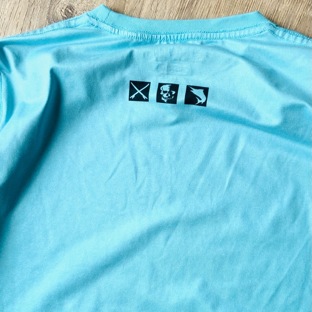 Salt Life Aqua LS Swim Rashguard Boys Large - Picture 9 of 11